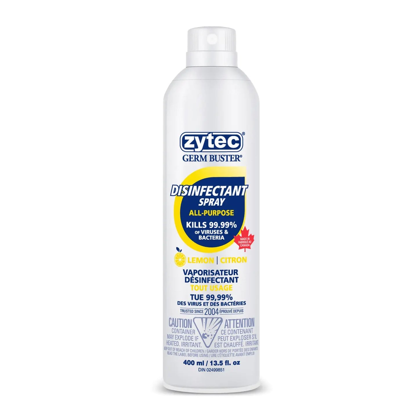 Zytec Germ Buster Disinfectant Aerosol Spray - 400 mL - Kasper Medical Supplies Ltd.