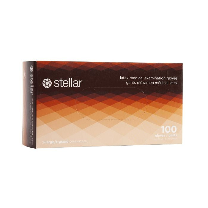 Stellar Latex Exam Gloves 4mil - Powder Free - Case of 10 Boxes - Kasper Medical Supplies Ltd.
