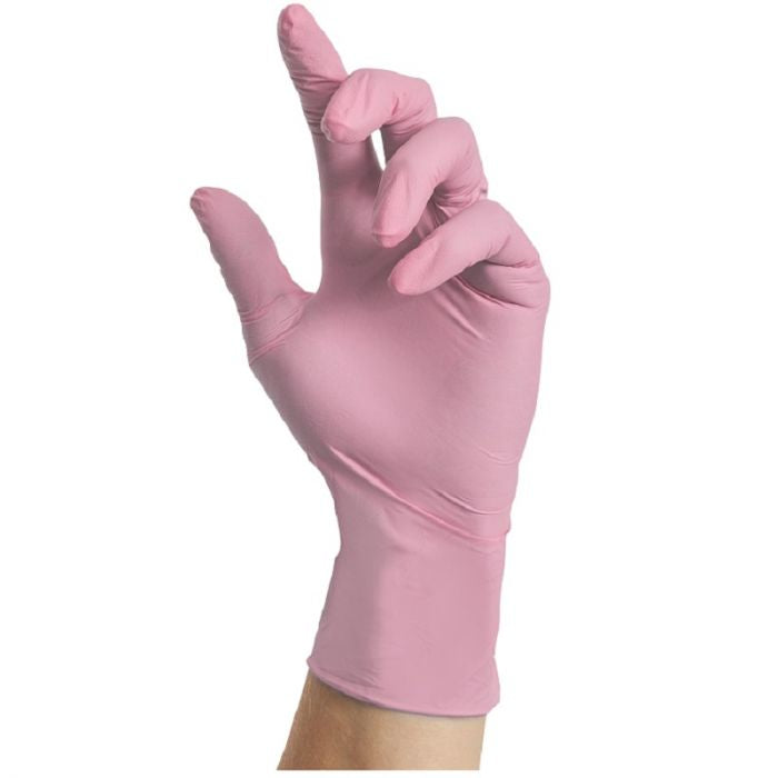 Stellar Pink Nitrile Gloves - 3 Mil - Case of 10 Boxes - Kasper Medical Supplies Ltd.