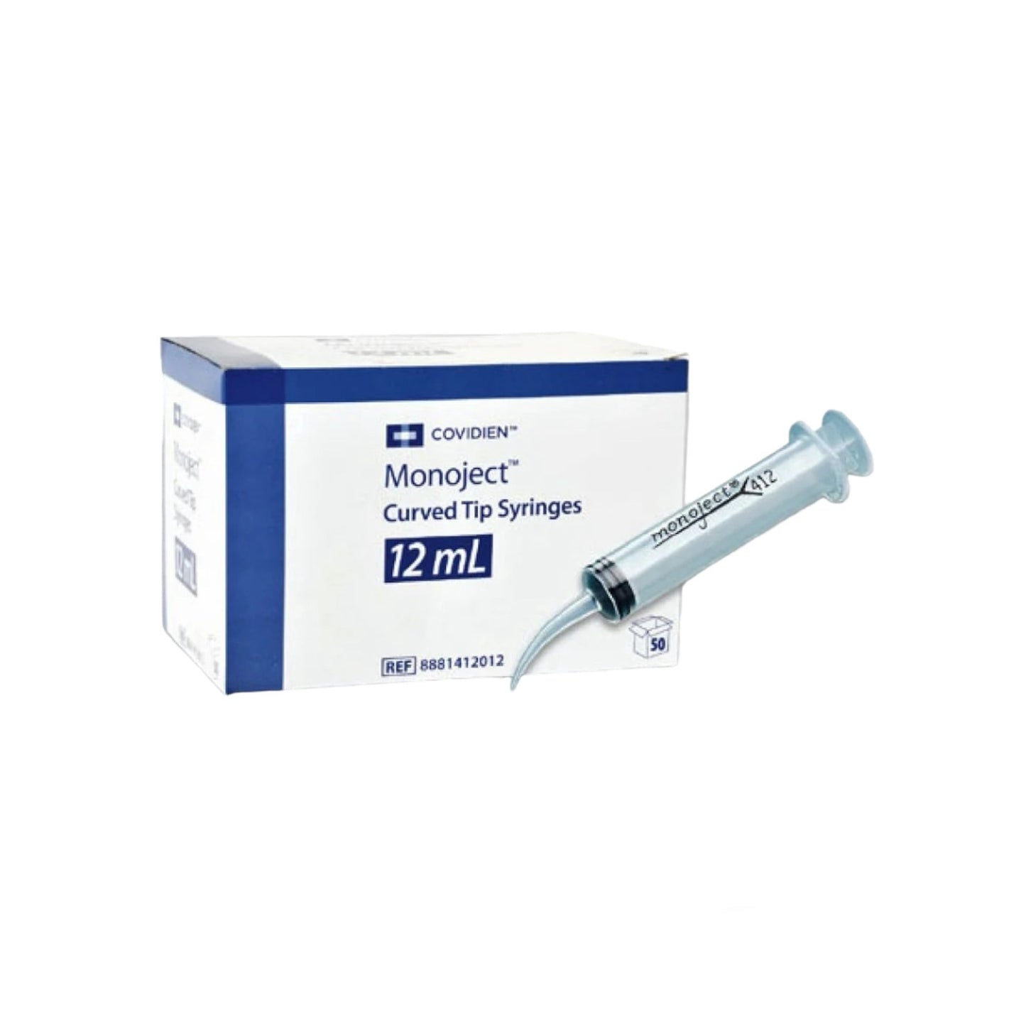 Monoject #412 12 mL Curved Tip Syringe - Box of 50 - Kasper Medical Supplies Ltd.