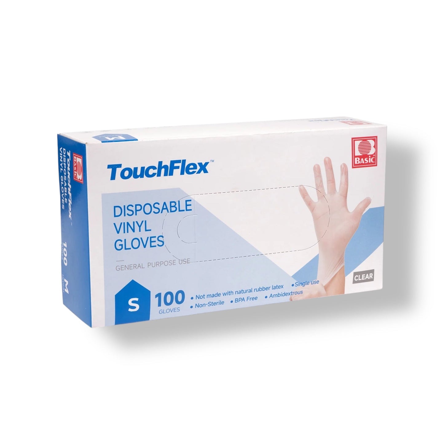 TouchFlex Clear Vinyl Gloves Powder Free | Case of 10 Boxes KasperMed