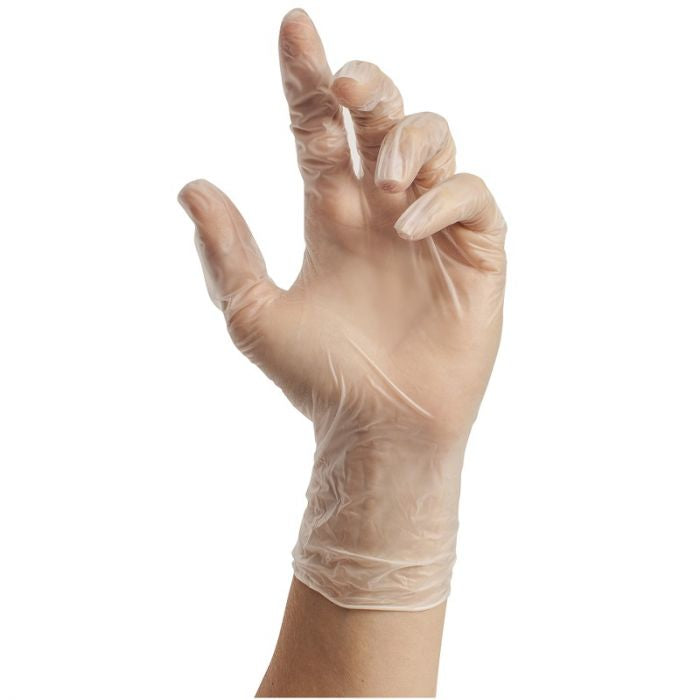 Stellar Clear Vinle Gloves 4mil - Powder Free - Case of 10 Boxes - Kasper Medical Supplies Ltd.