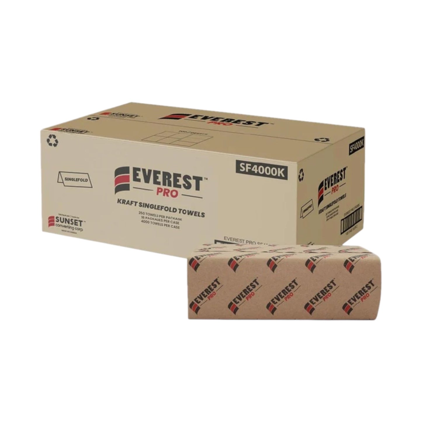 Kraft Singlefold Towels - 1 Ply Recycled Paper KasperMed