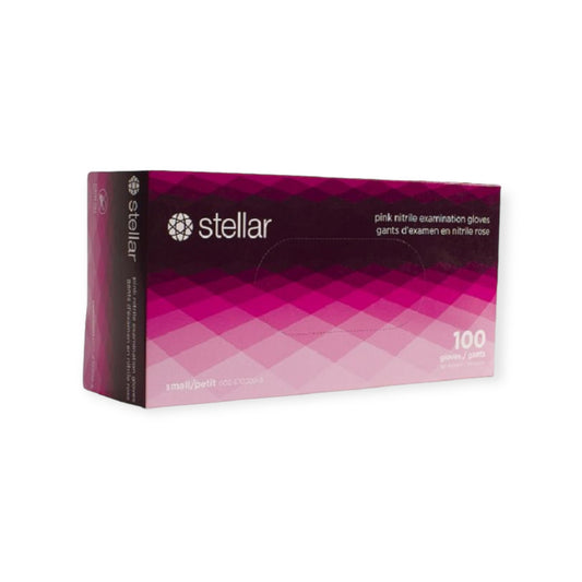 Stellar Pink Nitrile Gloves - 3 Mil - Case of 10 Boxes