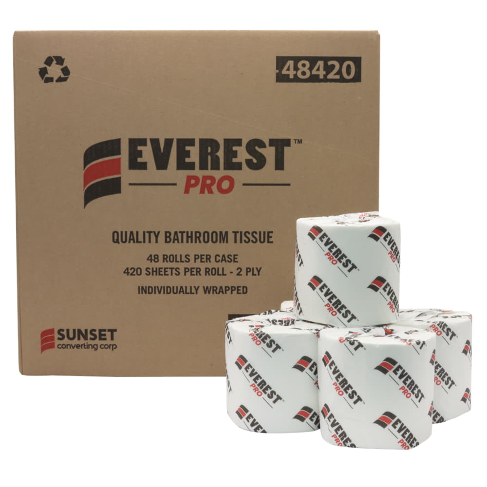 Everest Pro 2 Ply Toilet Tissue 420 sheet - Kasper Medical Supplies Ltd. 