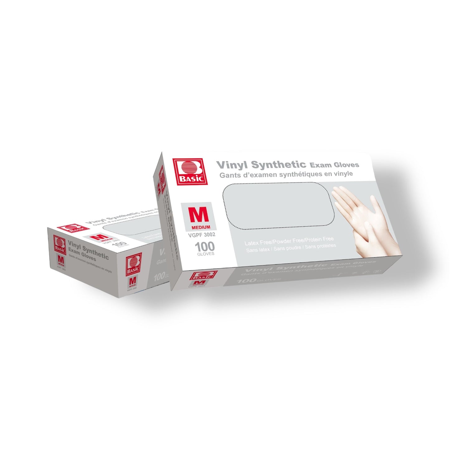 Intco Basic Disposable Powder-Free Exam Vinyl Gloves 100/Box - Case of 10 Boxes KasperMed