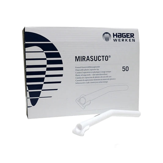 Mirasucto HVE High Volume Evacuation Tips with Retractor - Pack of 50