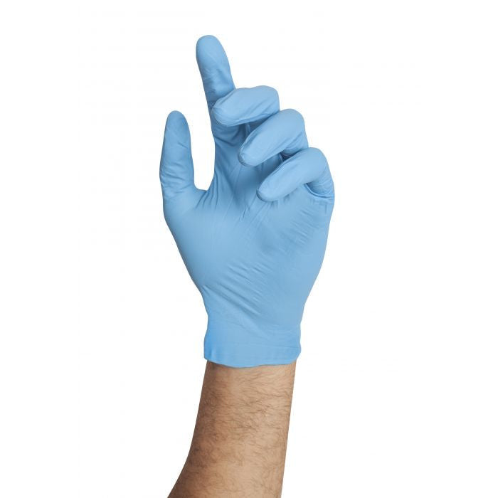 Stellar Plus Blue Nitrile Exam Gloves - 5 Mil 100/Box - Case of 10 Boxes