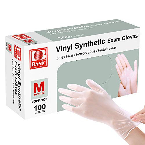 Intco Basic Disposable Powder-Free Exam Vinyl Gloves 100/Box - Case of 10 Boxes