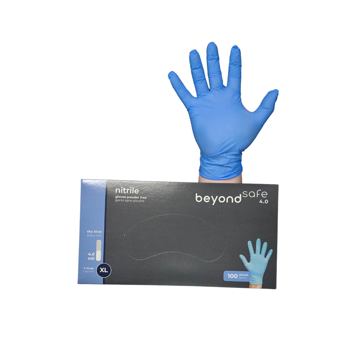 Blue 4 Mil Nitrile Exam Gloves- Case of 10 Boxes