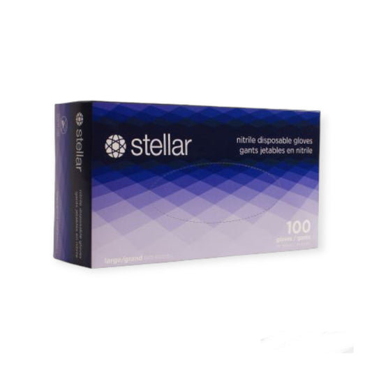 Stellar Plus Blue Nitrile Exam Gloves - 5 Mil 100/Box - Case of 10 Boxes