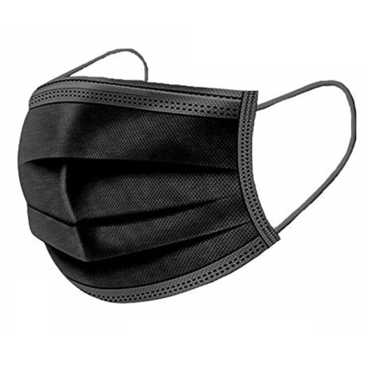 Black Disposable Face Masks (Pack of 50)