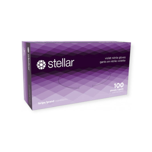 Stellar Violet Nitrile Gloves - 4.5 Mil - Case of 10 Boxes