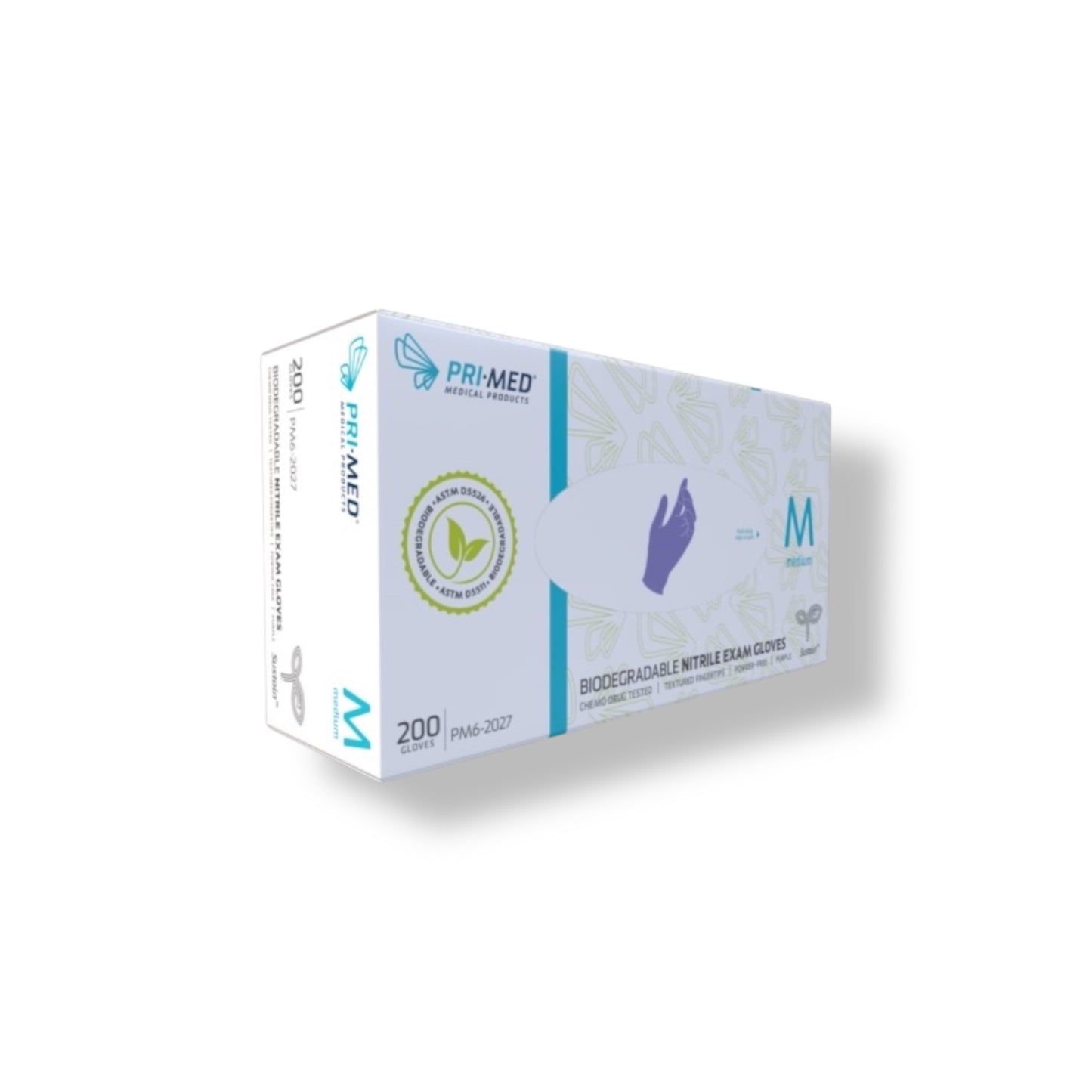 Pri-Med Biodegradable Nitrile Exam Gloves 200/Box - Case of 10 Boxes