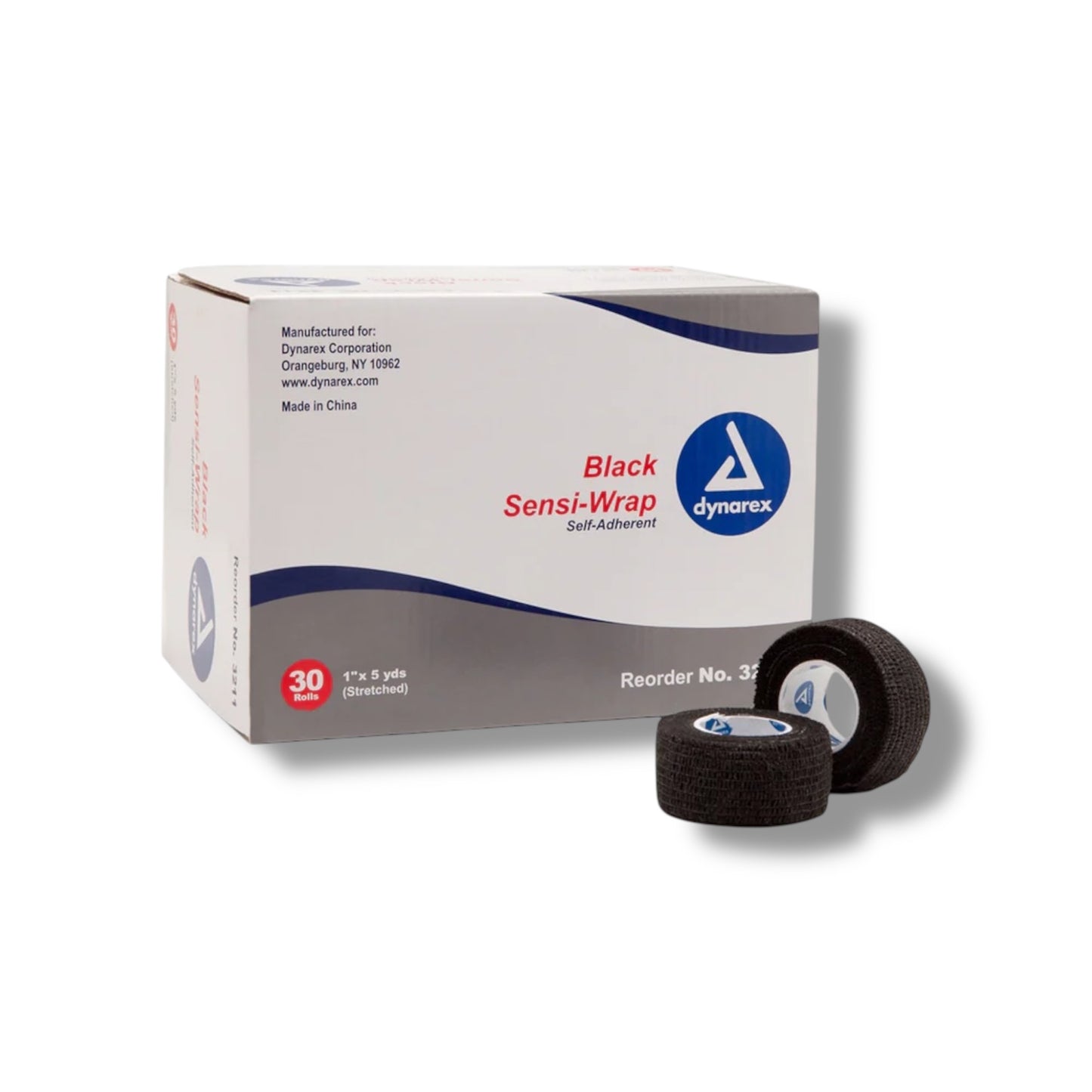 Dynarex Sensi-Wrap Self-Adherent Bandage Rolls - 2” x 5yds – Black