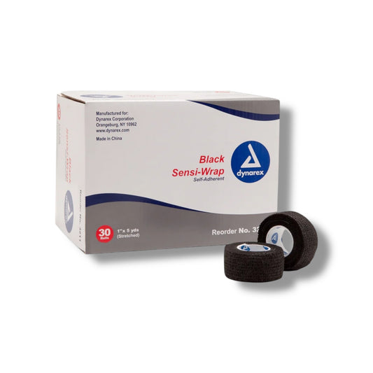 Dynarex Sensi-Wrap Self-Adherent Bandage Rolls - 2” x 5yds – Black