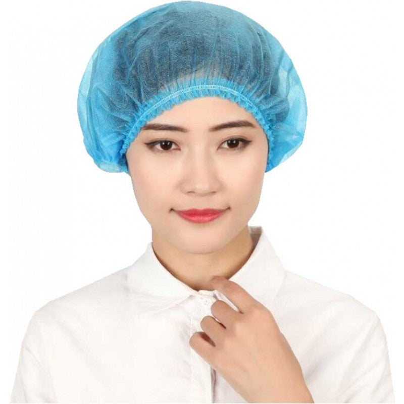 Blue Disposable Bouffant Caps - Case of 1000