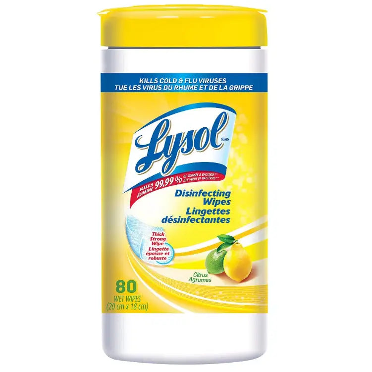 Lysol® Disinfecting Wipes - 80 Wipes - Kasper Medical Supplies Ltd. 