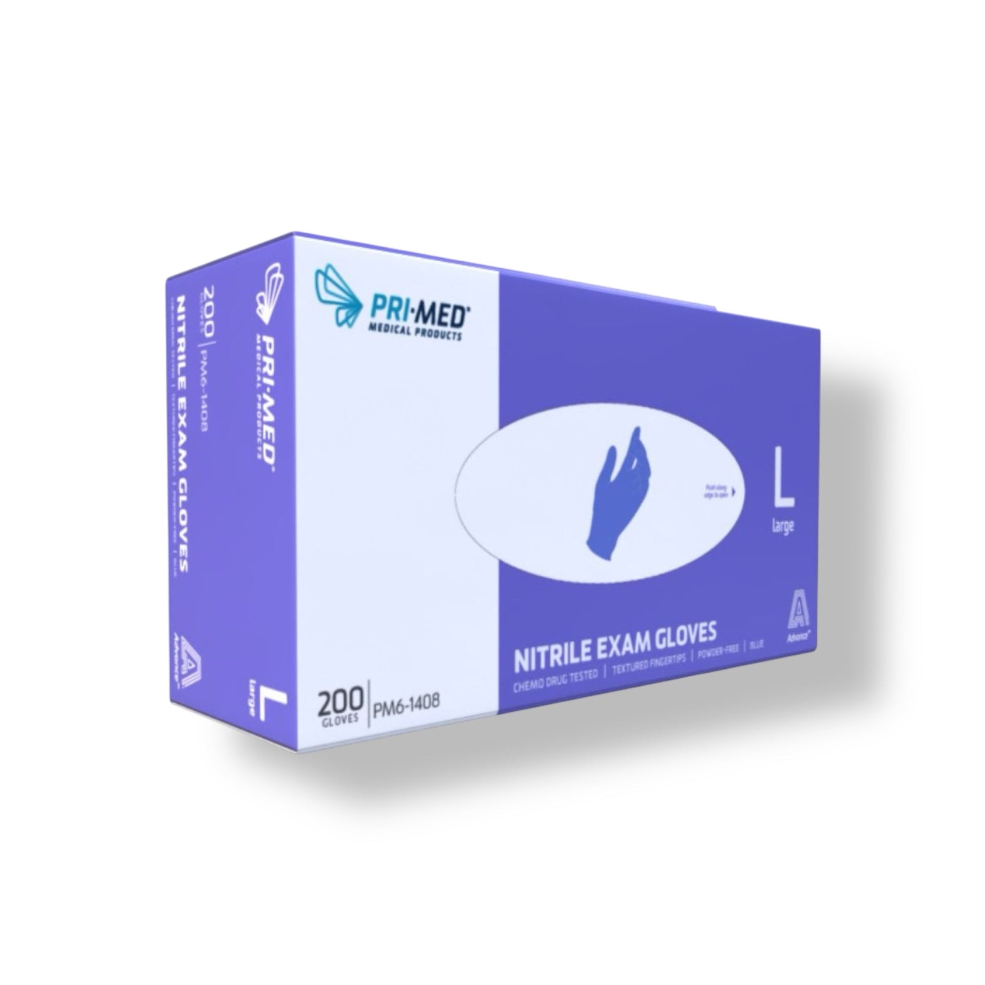 Pri-Med Nitrile Exam Gloves 200/Box - Case of 10 Boxes KasperMed